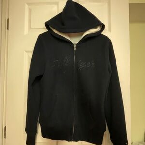 Women’s Tommy Hilfiger Navy Blue Hoodie with Plush Lining.